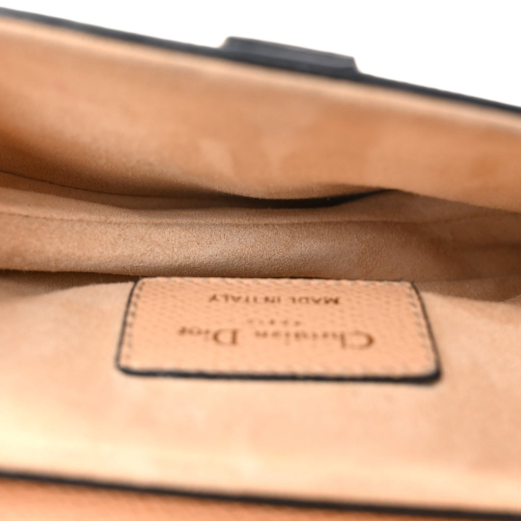 Grained Calfskin Mini Saddle Bag Beige