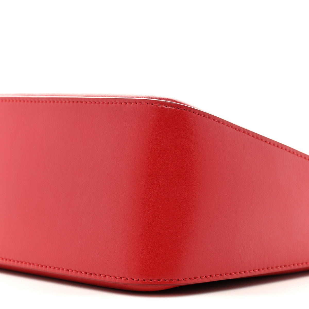 Smooth Calfskin Small Moon Cut Out Shoulder Bag Dark Red