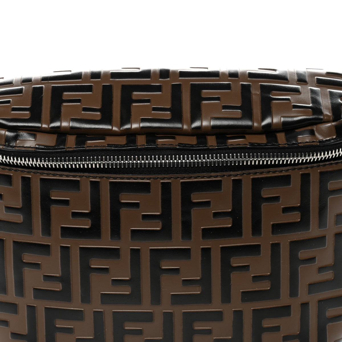Vitello Century Bi-Color FF 1974 Embossed Belt Bag Maya Black