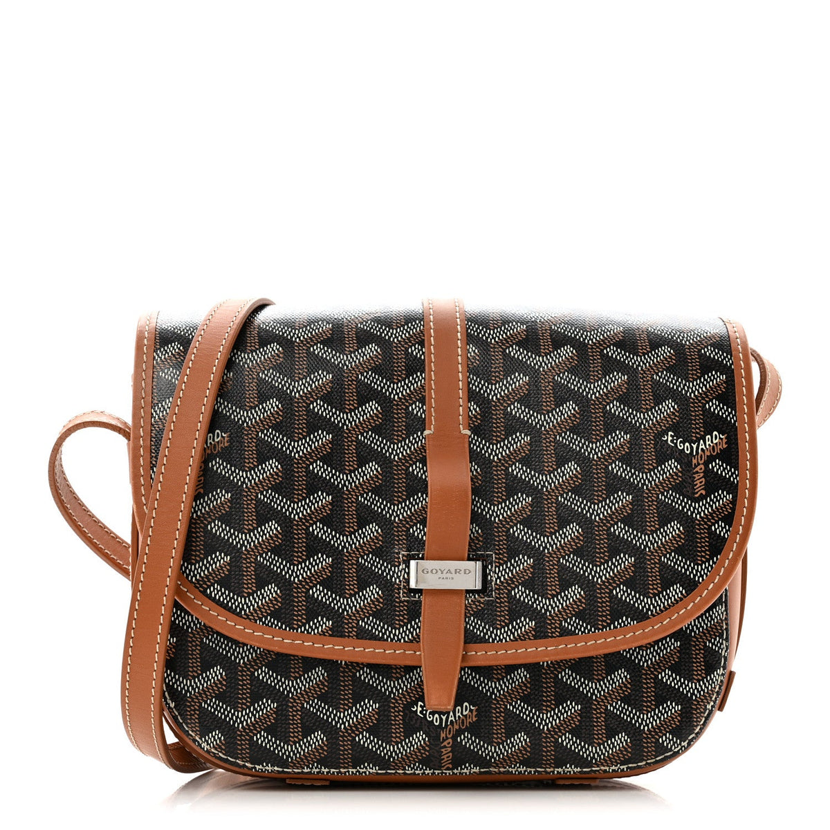Goyardine Belvedere II PM Messenger Bag Black Gold