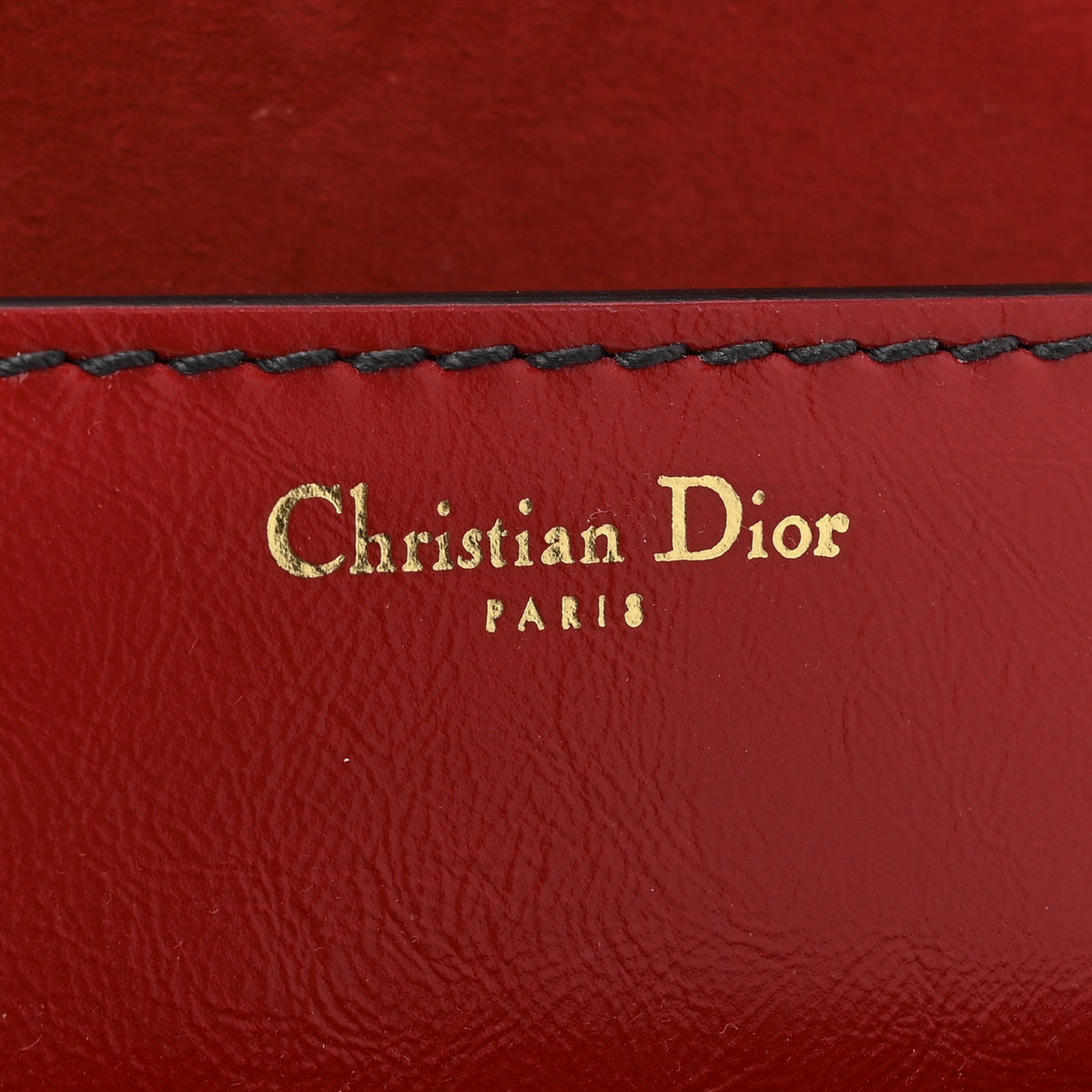 Calfskin J'Adior Chain Flap Bag Red