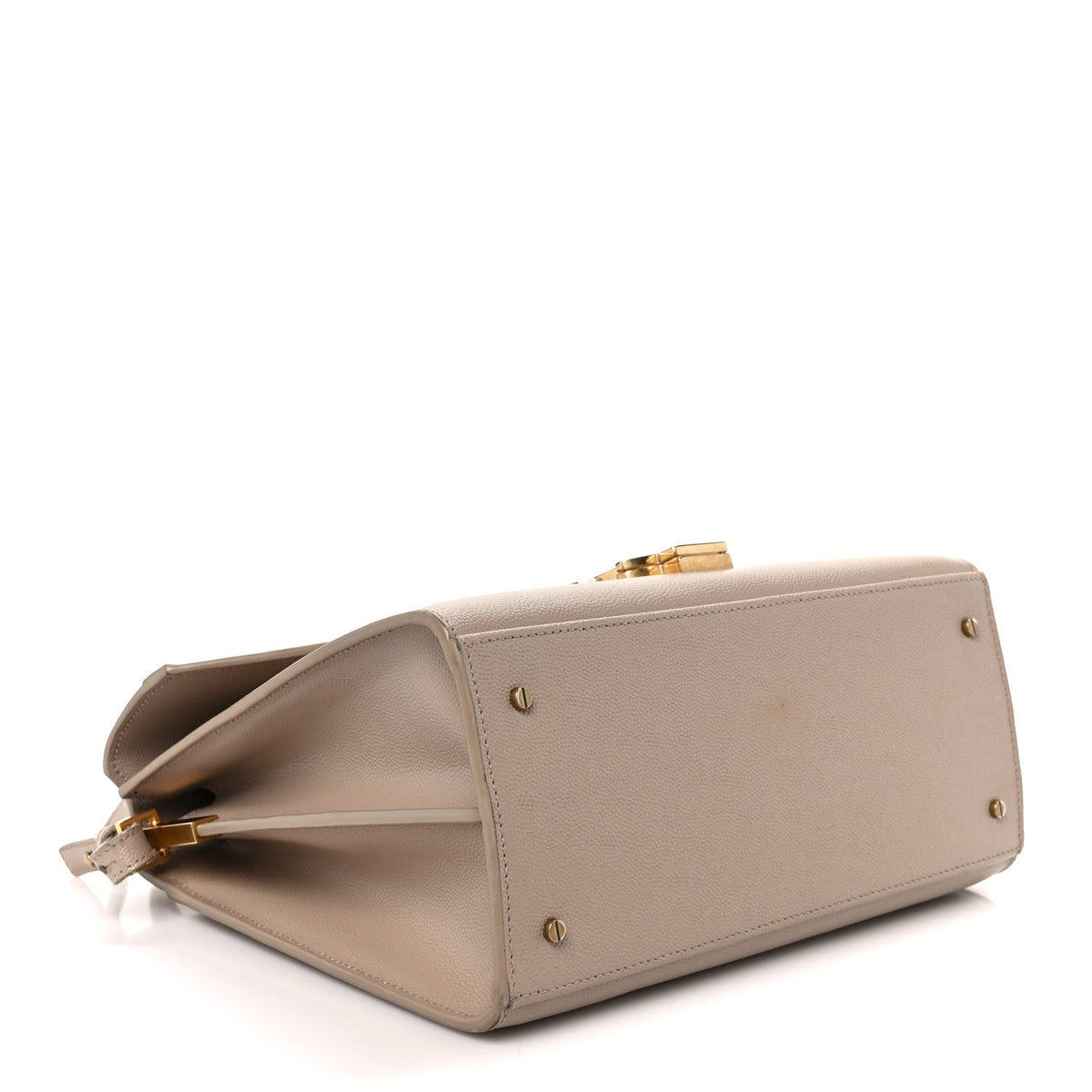 Grain de Poudre Medium Classic Monogram Cassandra Top Handle Dark Beige