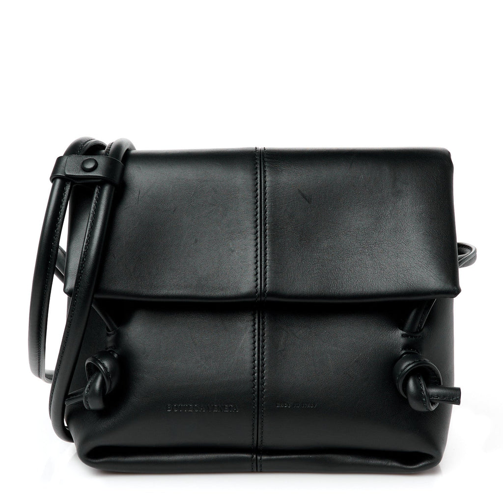 Calfskin Small Falcon Shoulder Bag Black