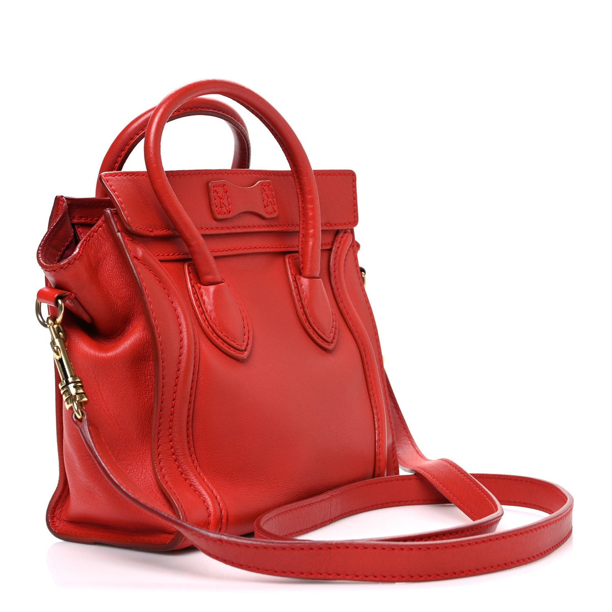 Smooth Calfskin Nano Luggage Red