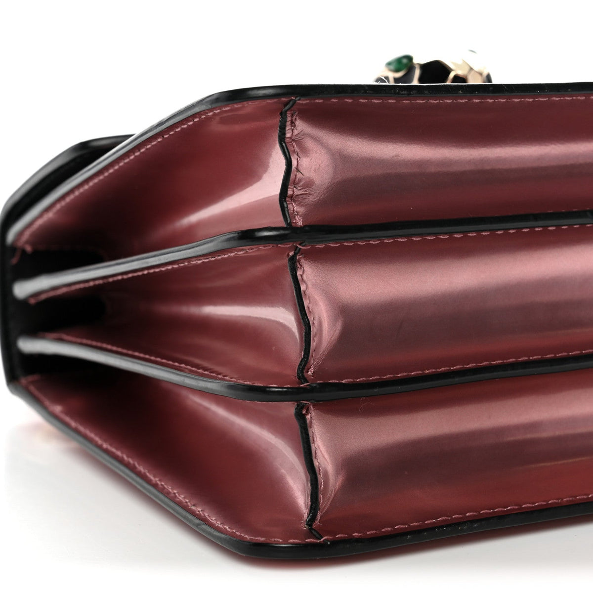 Metallic Calfskin Serpenti Forever Top Handle Rose Quartz