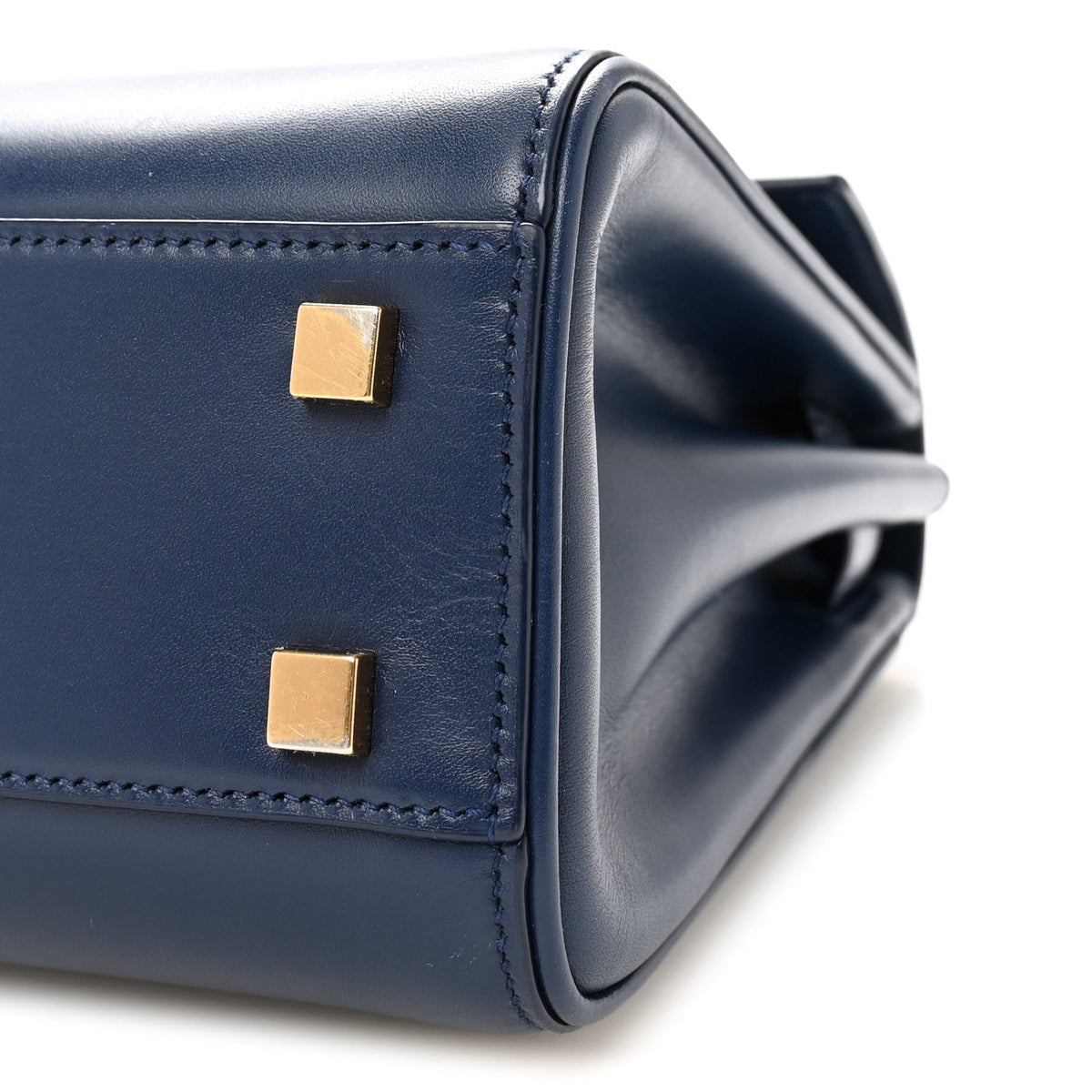 Calfskin Le Fermoir Top Handle Bag Blue
