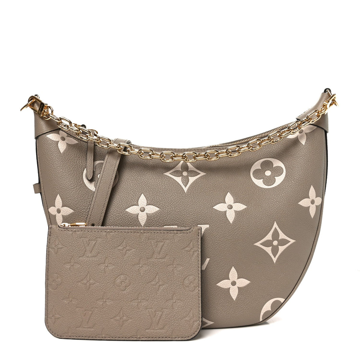 Empreinte Monogram Giant Loop Hobo Dove Gray Cream