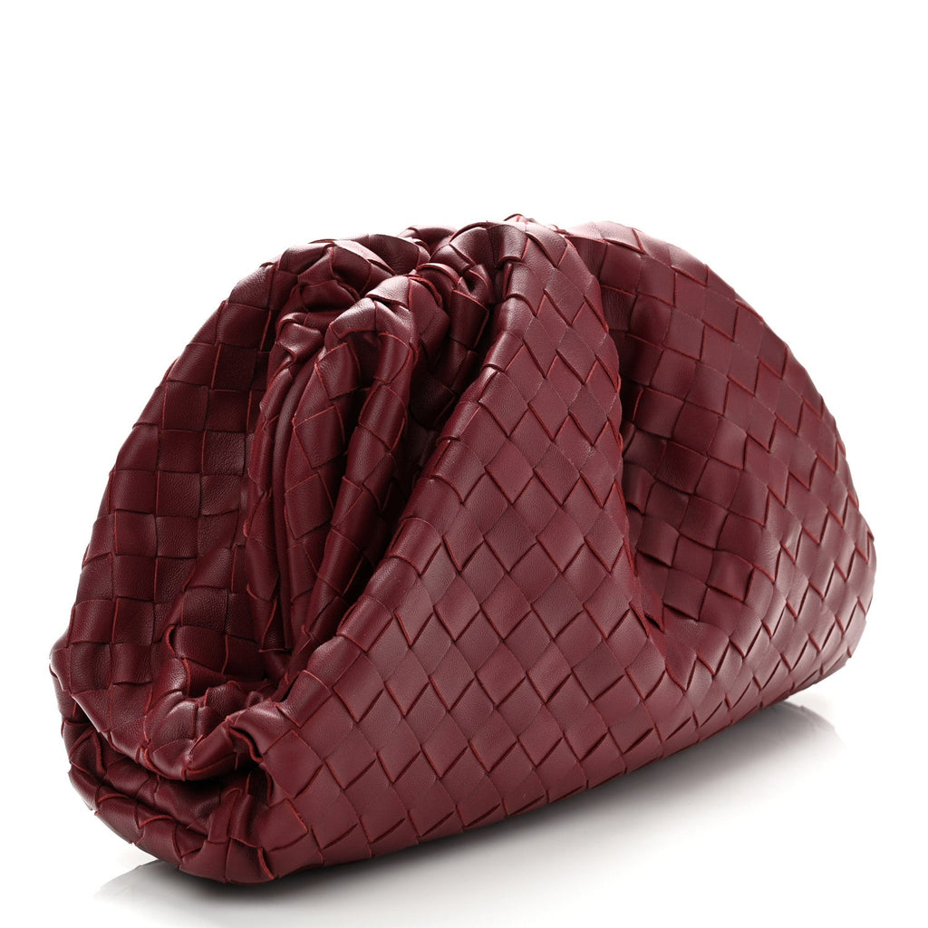 Nappa Maxi Intrecciato The Pouch Oversized Clutch Bordeaux
