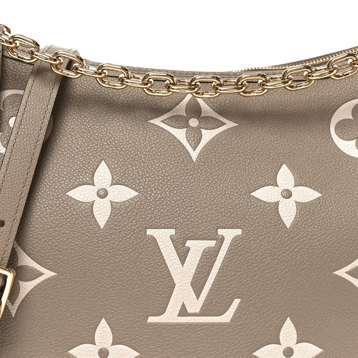 Empreinte Monogram Giant Loop Hobo Dove Gray Cream