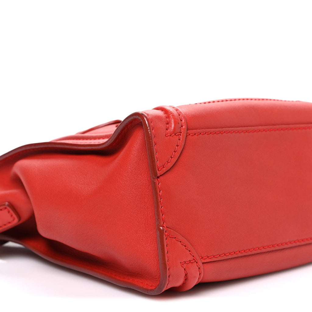 Smooth Calfskin Nano Luggage Red