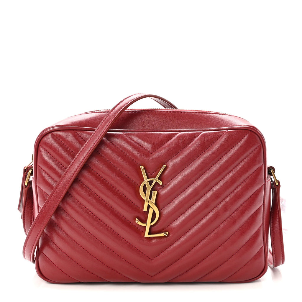 Calfskin Matelasse Monogram Lou Camera Bag Opyum Red