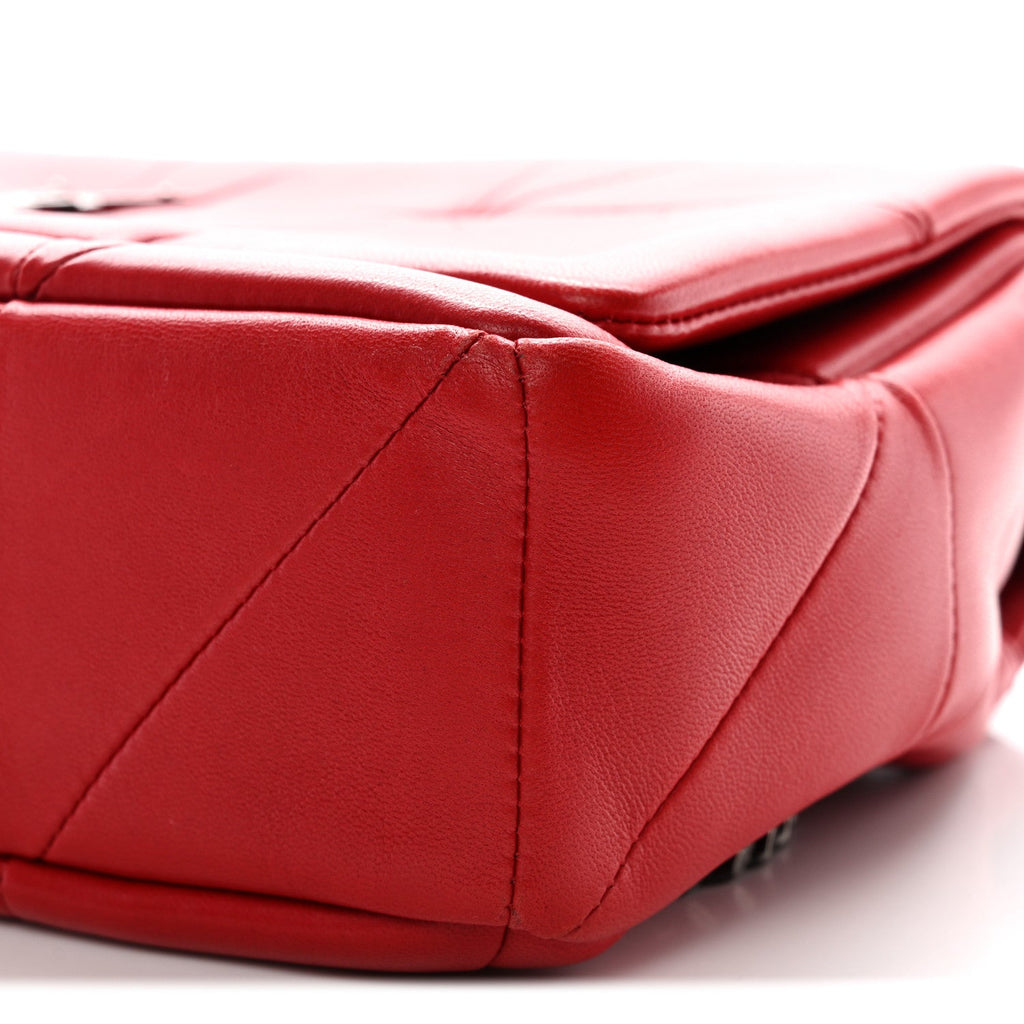 Lambskin Patchwork Monogram Medium Jamie Red