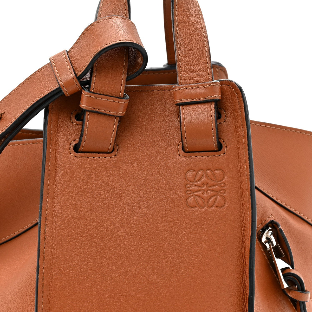 Calfskin Small Hammock Shoulder Bag Tan