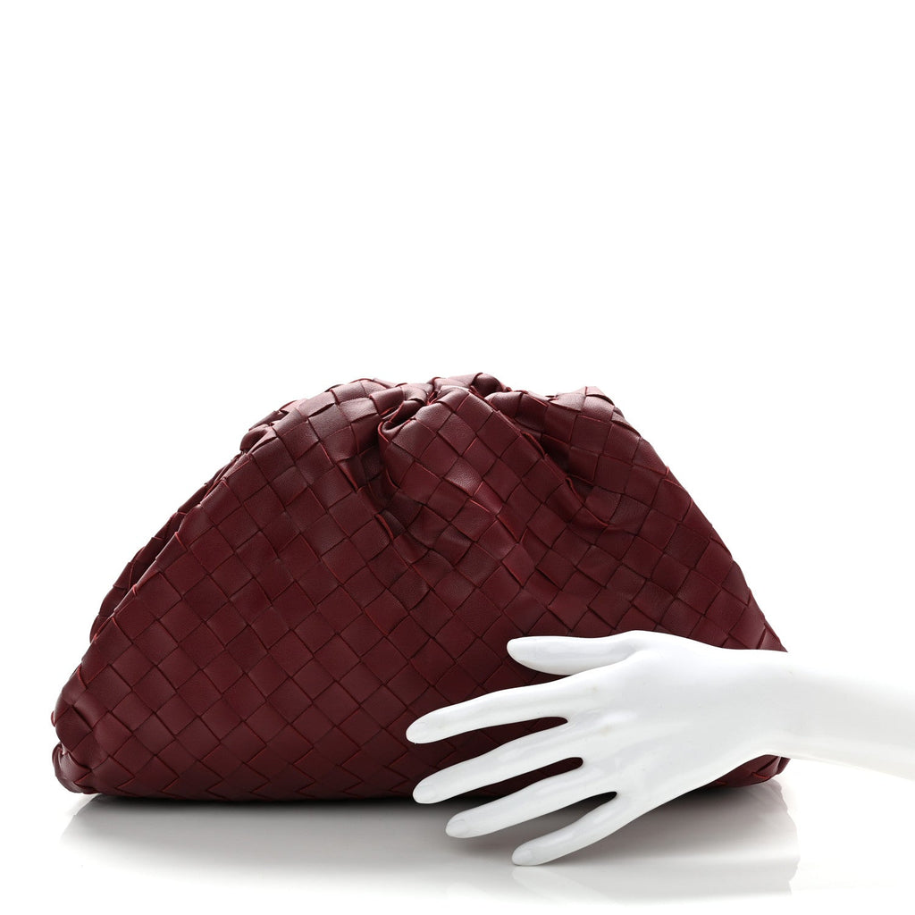Nappa Maxi Intrecciato The Pouch Oversized Clutch Bordeaux
