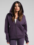 Basic Crop Zip Hoodie