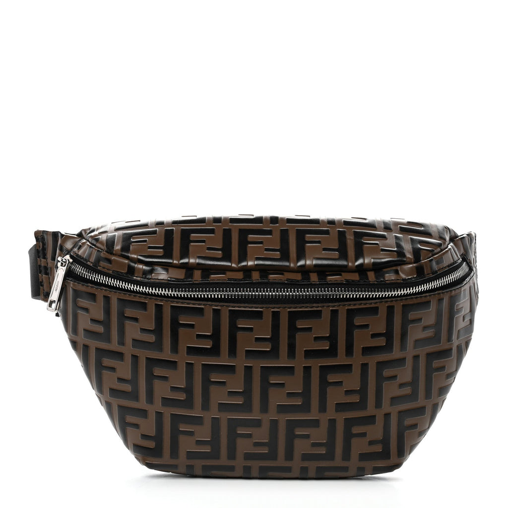 Vitello Century Bi-Color FF 1974 Embossed Belt Bag Maya Black