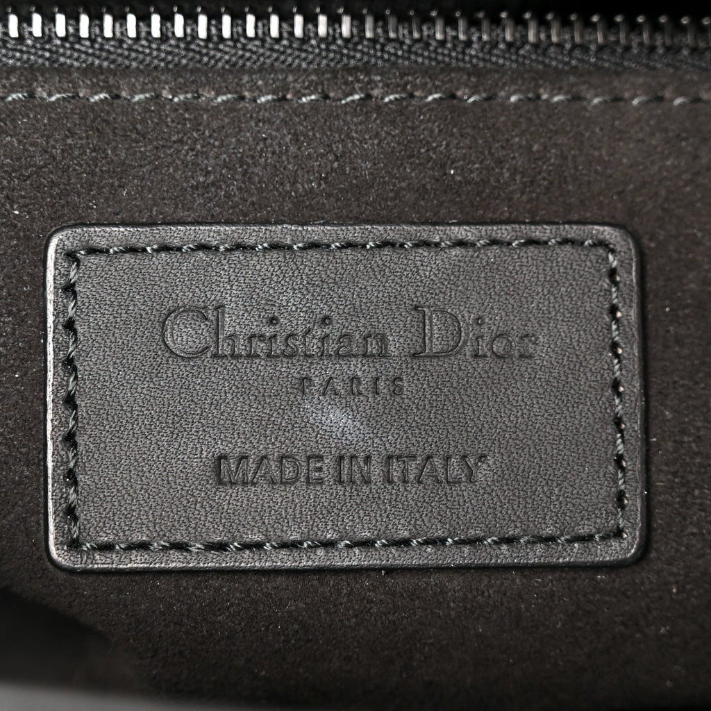 Ultra Matte Calfskin Cannage Medium Lady Dior Black