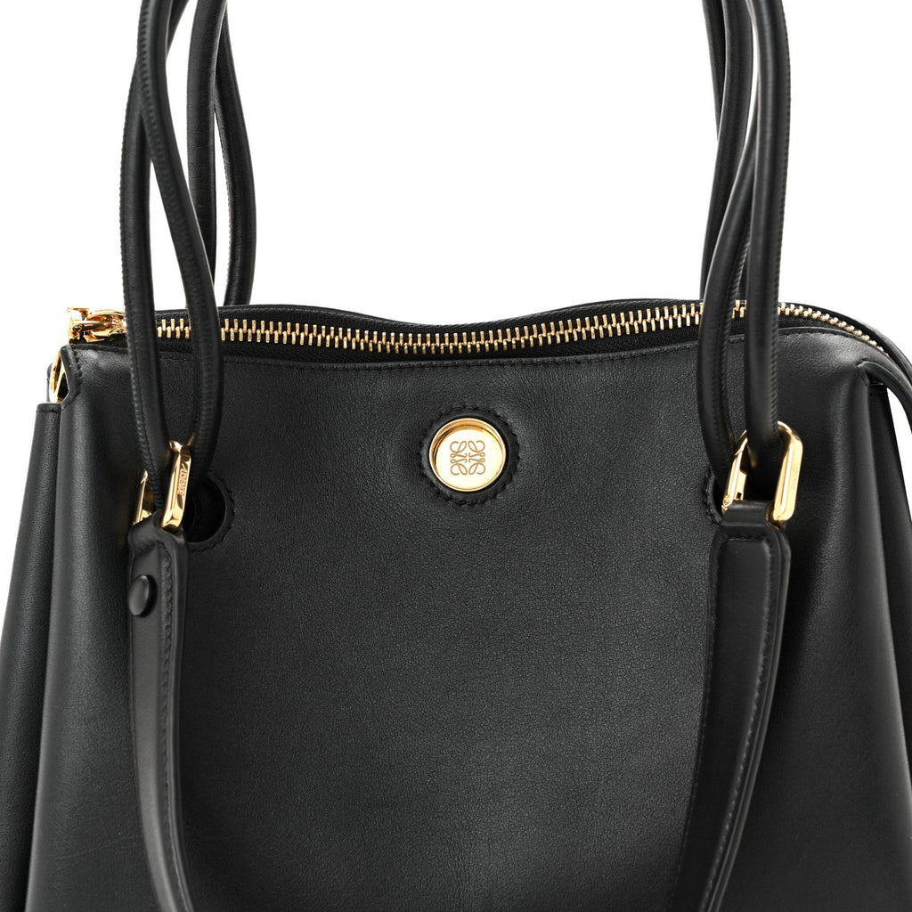 Supple Calfskin Small Madrid Bag Black