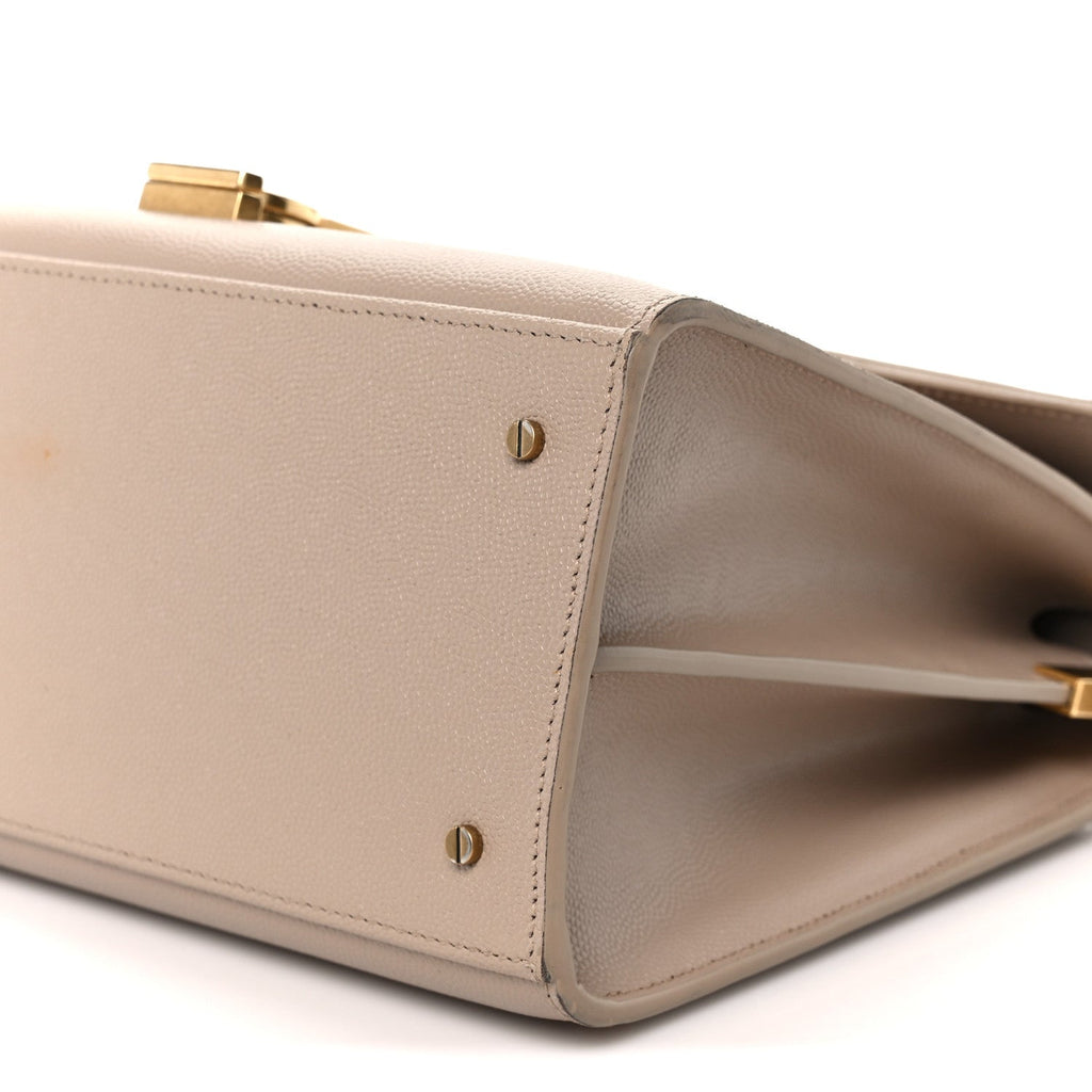 Grain de Poudre Medium Classic Monogram Cassandra Top Handle Dark Beige