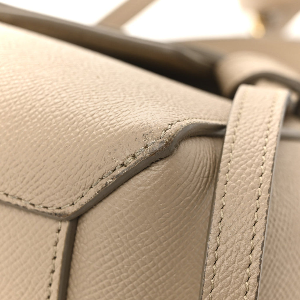 Grained Calfskin Nano Belt Bag Light Taupe