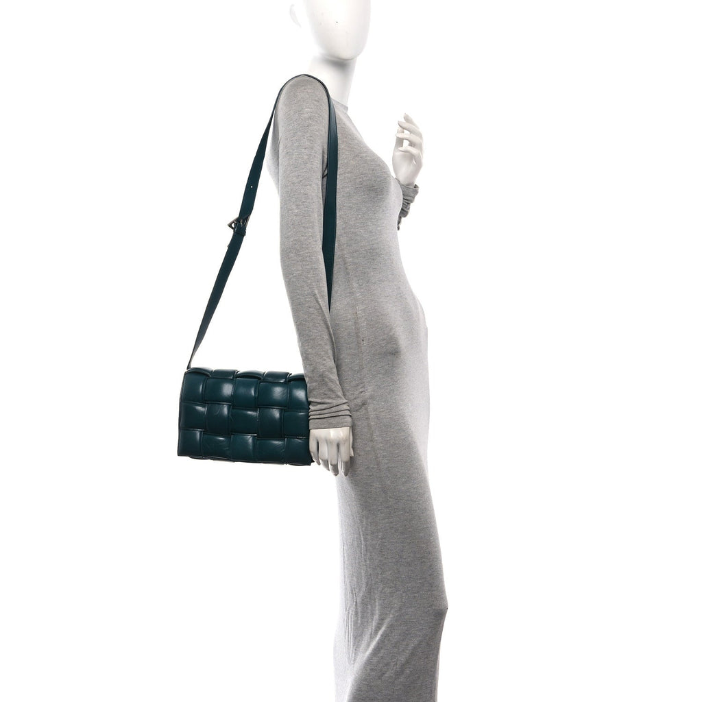 Paper Calfskin Maxi Intreccio Padded Cassette Crossbody Bag Ottanio