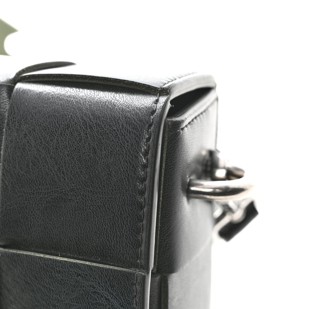 Calfskin Maxi Intreccio Cassette With Strap Bag Dark Green
