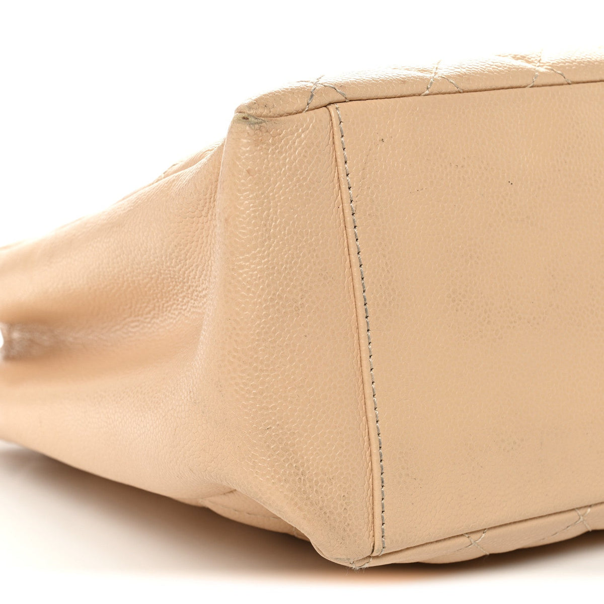 Caviar Quilted Grand Shopping Tote GST Beige