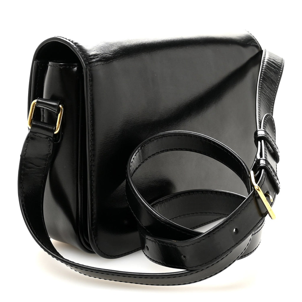 Shiny Calfskin Medium Triomphe Black