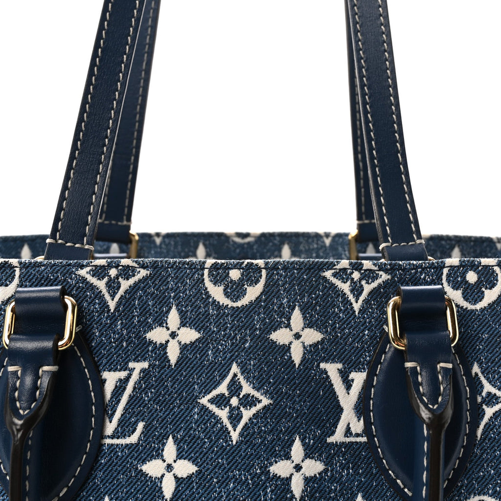 Monogram Jacquard Denim Onthego MM Bleu