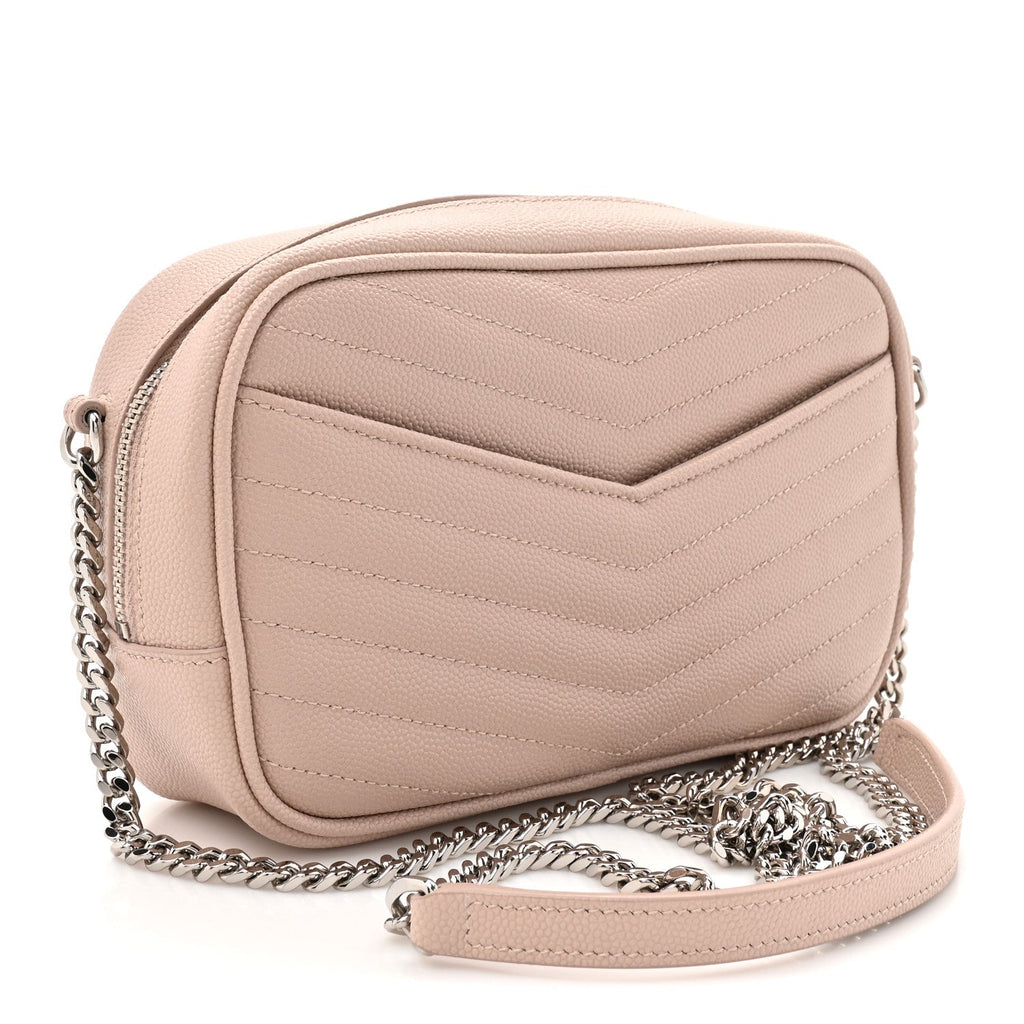 Grain De Poudre Matelasse Monogram Mini Lou Camera Bag Marble Pink