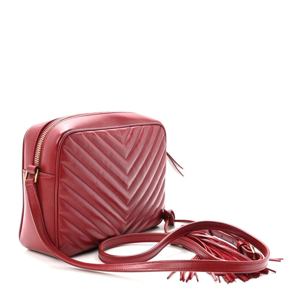 Calfskin Matelasse Monogram Lou Camera Bag Opyum Red