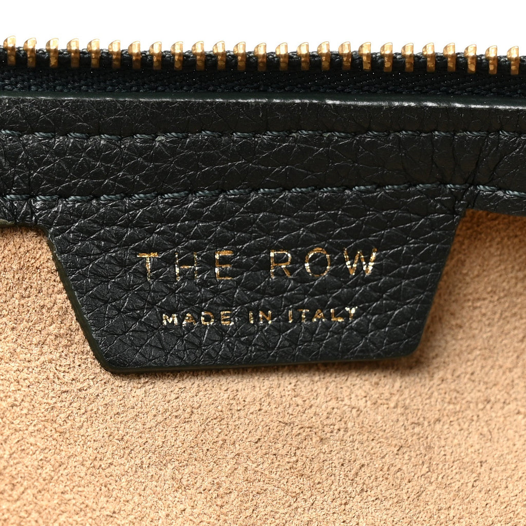 Grained Calfskin Medium Everyday Shoulder Bag Bottle Green