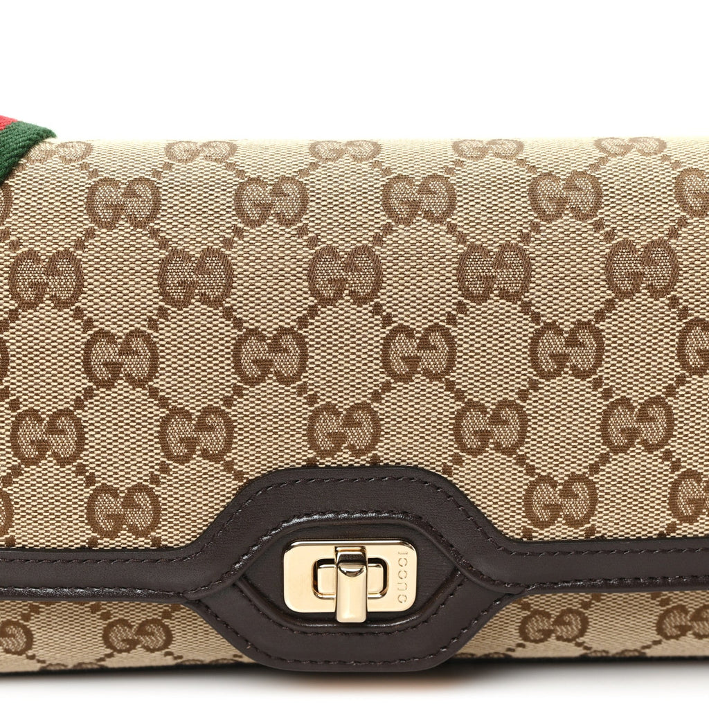 GG Monogram Small Luce Shoulder Bag Beige Ebony