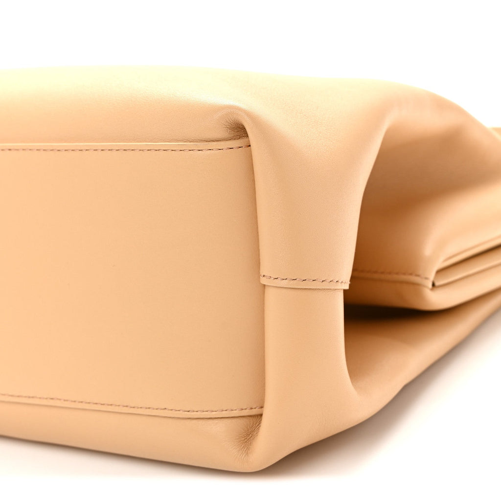 Calfskin Medium The Point Triangle Bag Almond