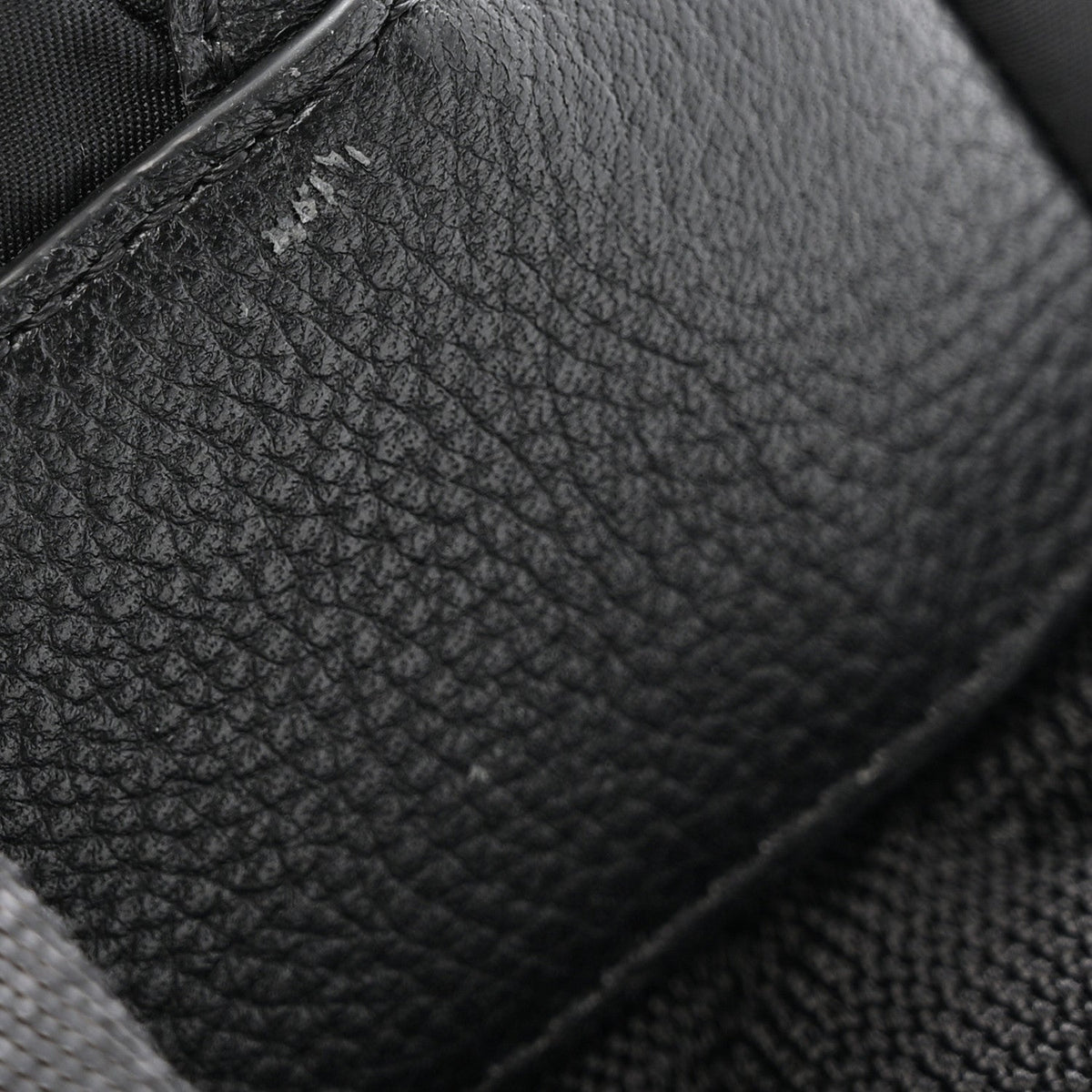 Nylon Grained Calfskin Watson Diaper Bag Black