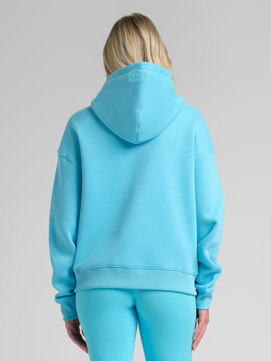 Neon Basic Crop Zip Hoodie