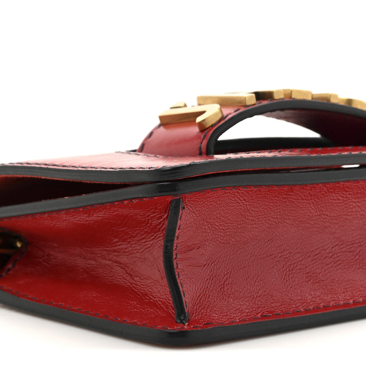 Calfskin J'Adior Chain Flap Bag Red