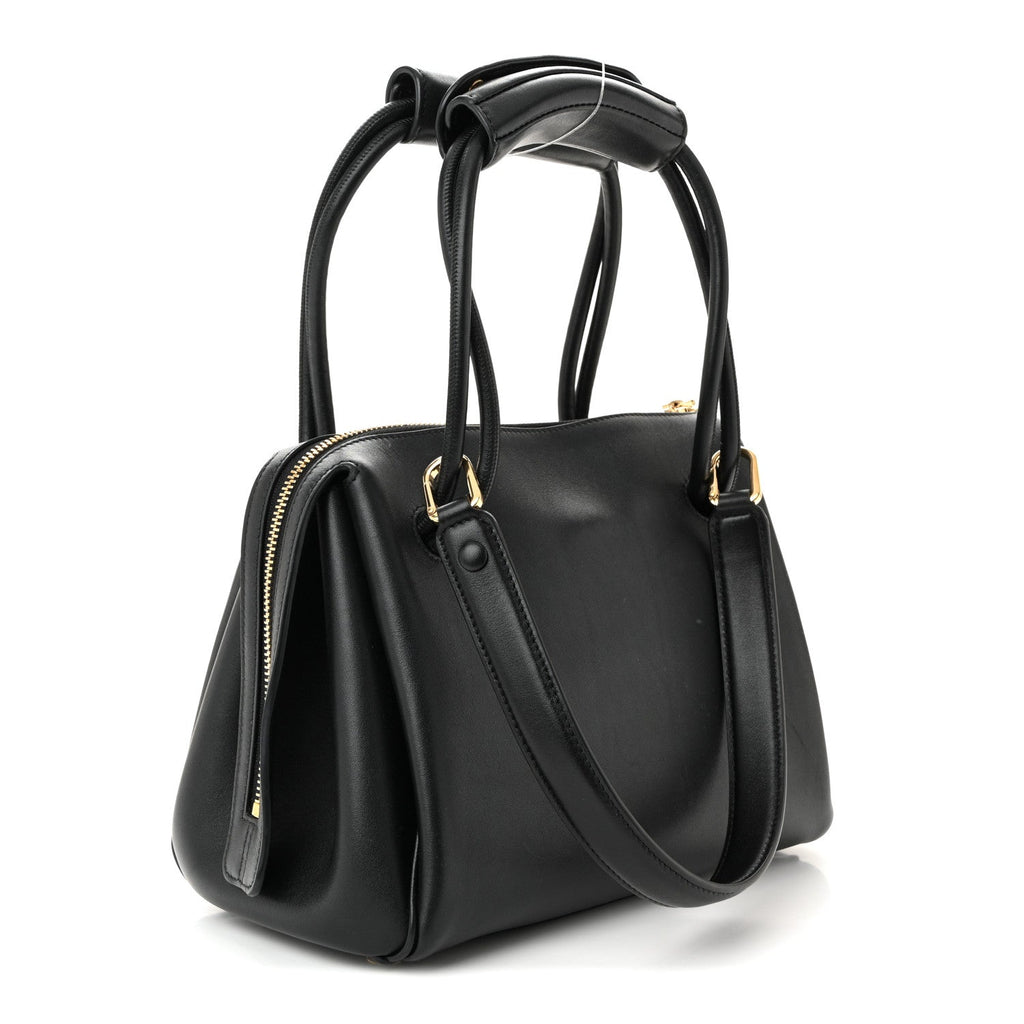 Supple Calfskin Small Madrid Bag Black