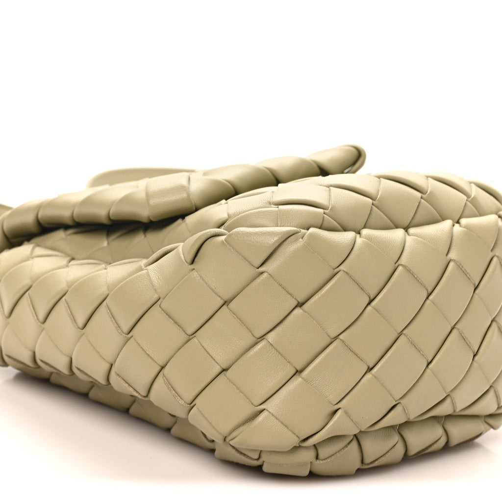 Nappa Intrecciato Mini Vertical Cobble Shoulder Bag Travertine