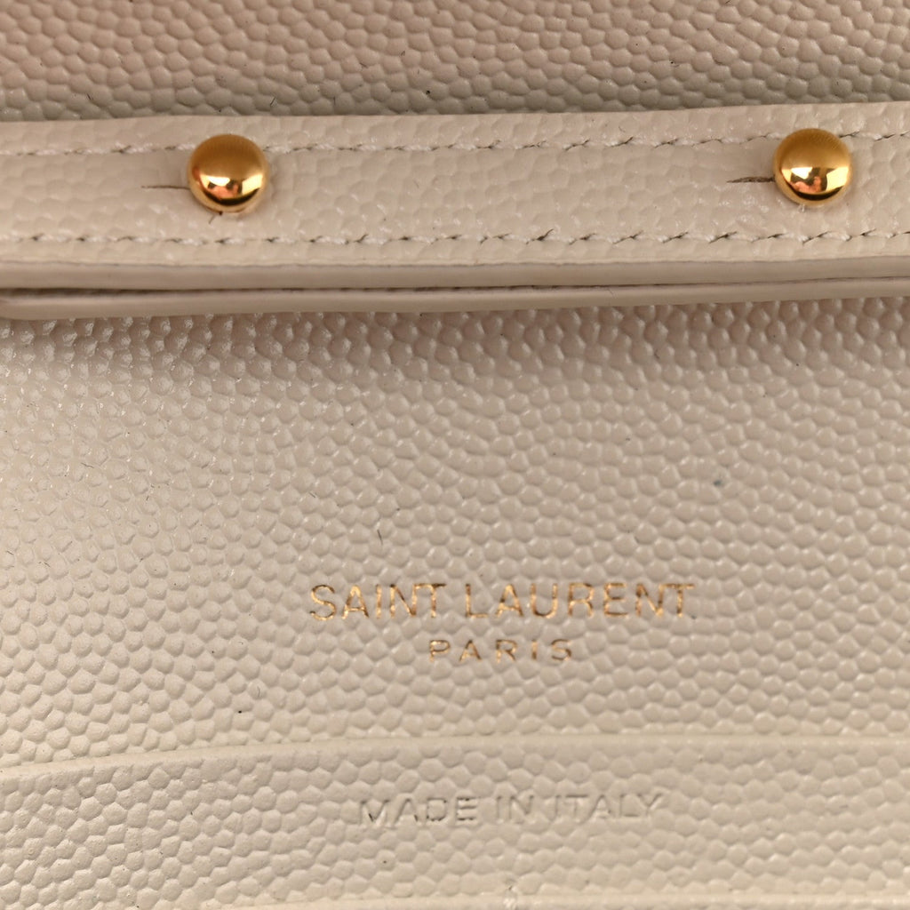 Grain De Poudre Mixed Matelasse Triquilt Monogram Chain Wallet Crema Soft