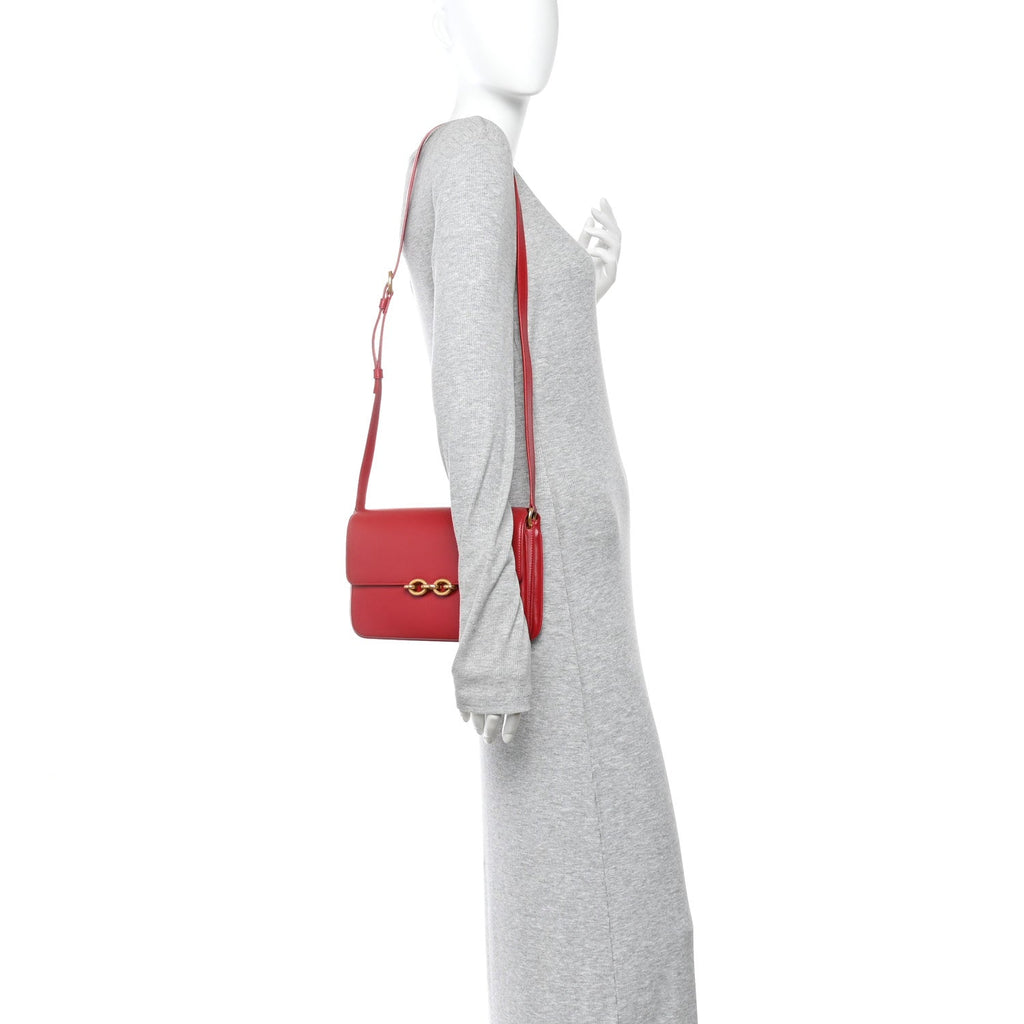 Smooth Calfskin Le Maillon Satchel Rouge Eros