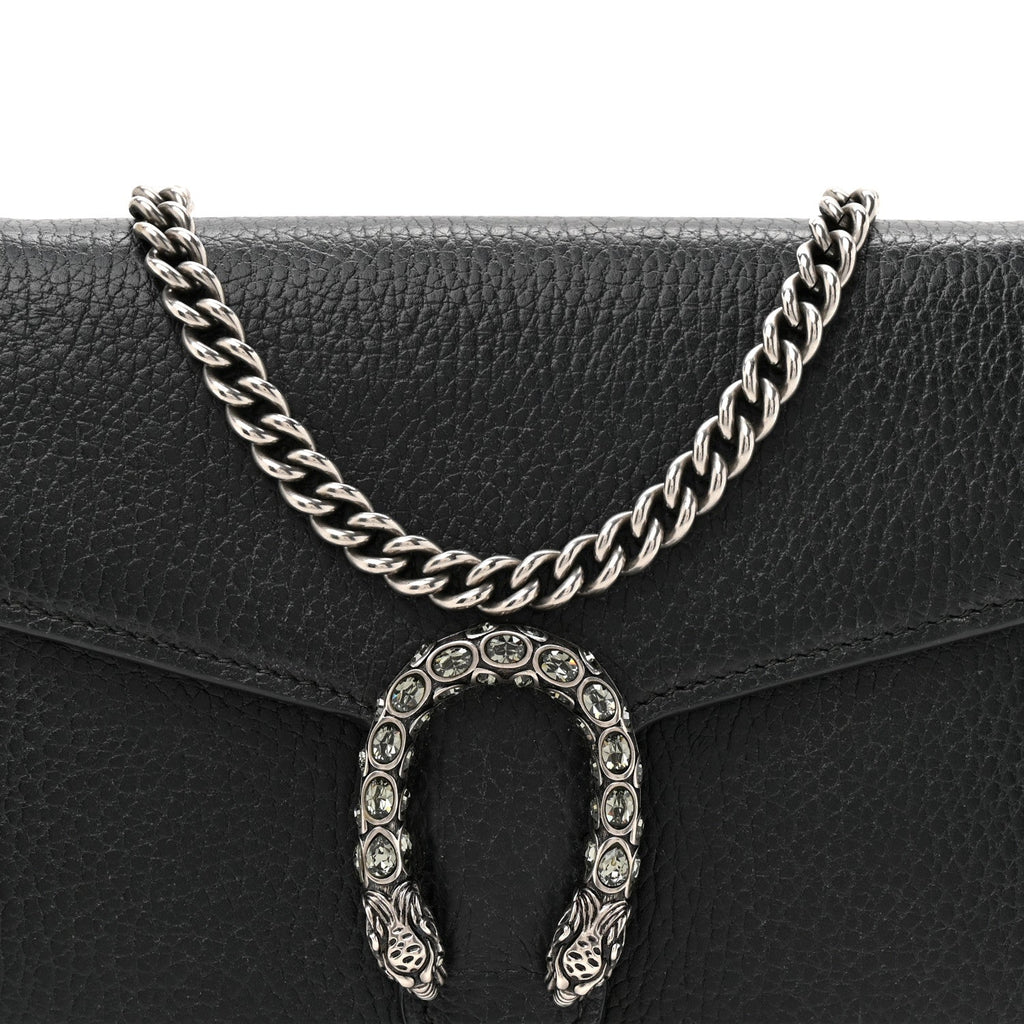 Calfskin Mini Dionysus Chain Wallet Black