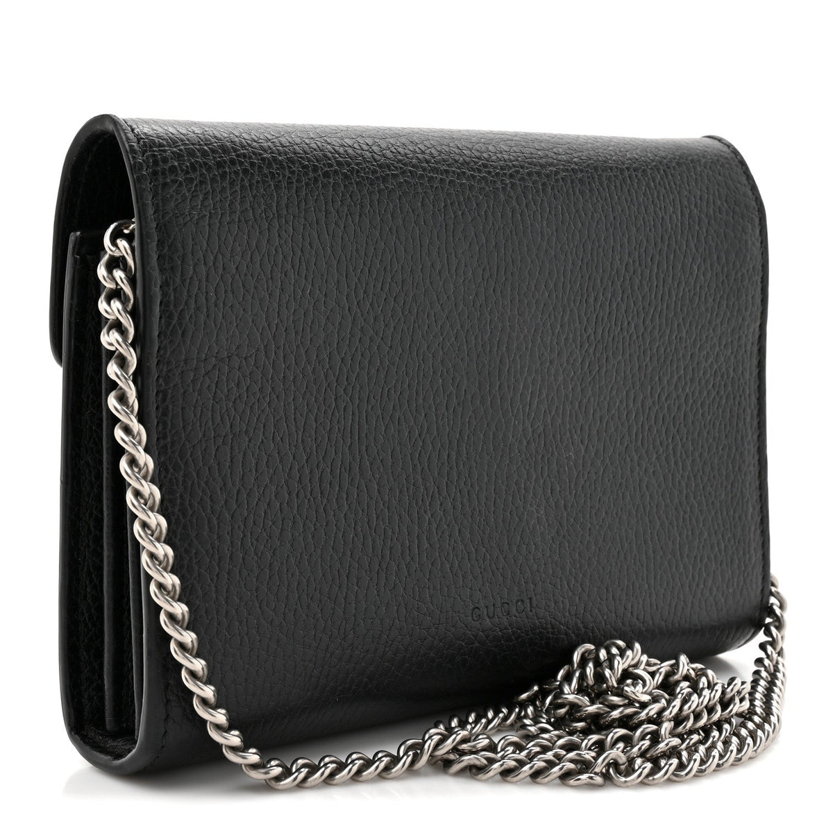 Calfskin Mini Dionysus Chain Wallet Black