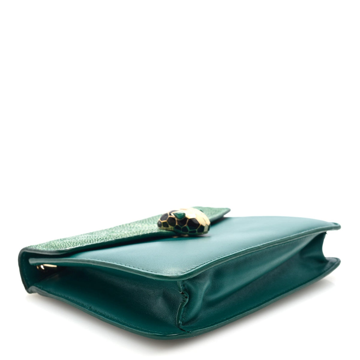 Galuchat Calfskin Serpenti Forever Crossbody Bag Green