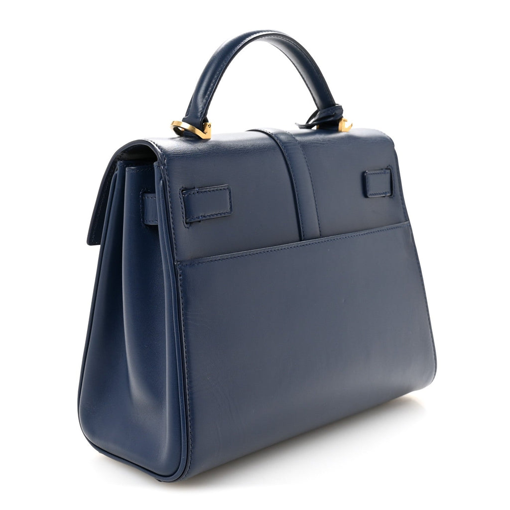 Calfskin Le Fermoir Top Handle Bag Blue