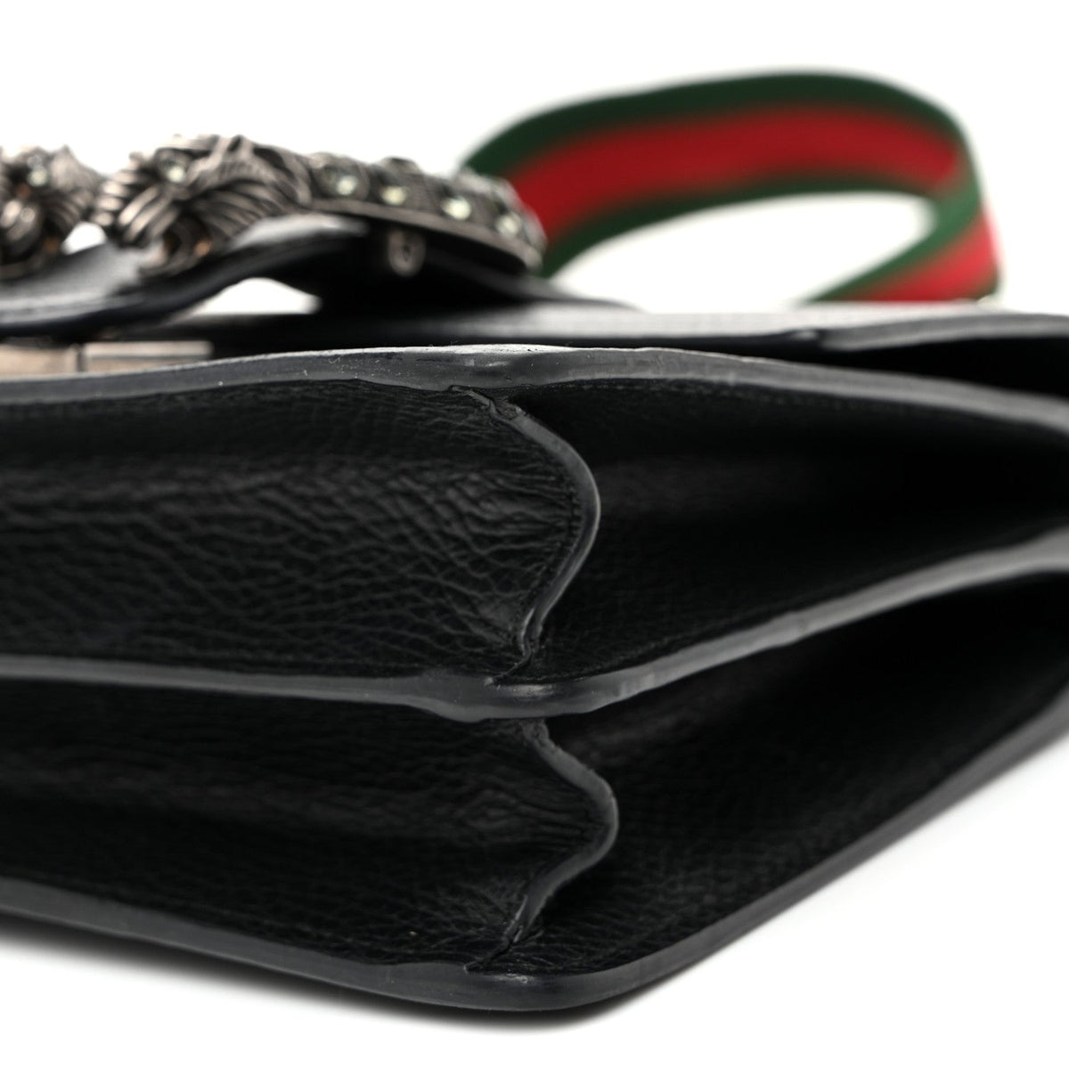 Dollar Calfskin Crystal Web Mini Dionysus Bamboo Top Handle Bag Black Black Diamond