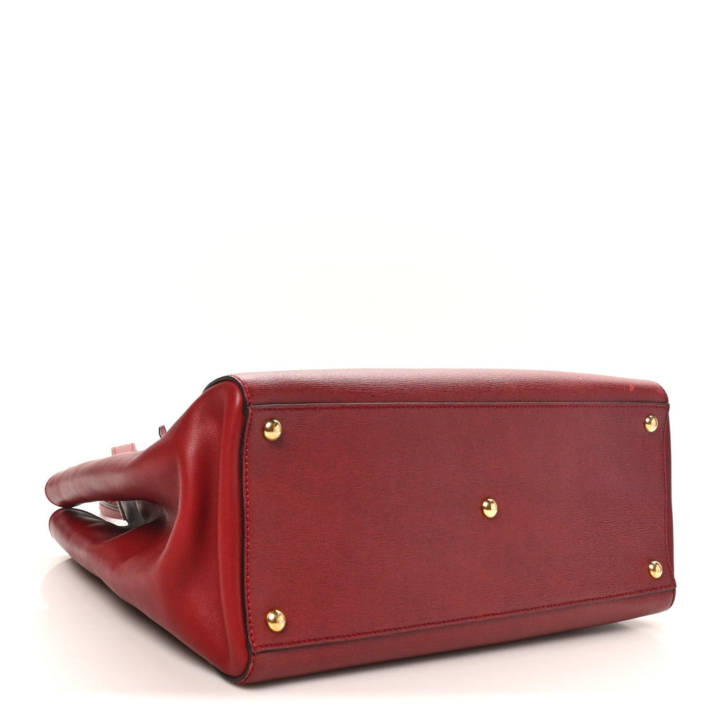 Vitello Elite Regular 2Jours Tote Rosso Scuro Ciliegia