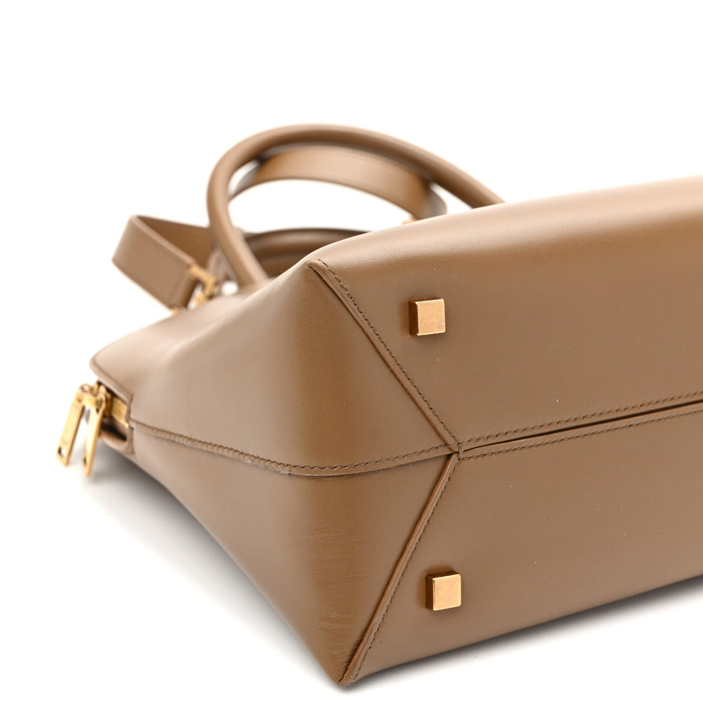 Calfskin Sac De Jour Duffle Top Handle Dark Cork
