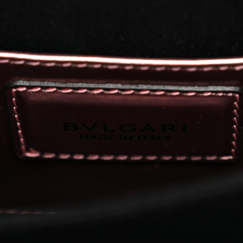 Metallic Calfskin Serpenti Forever Top Handle Rose Quartz