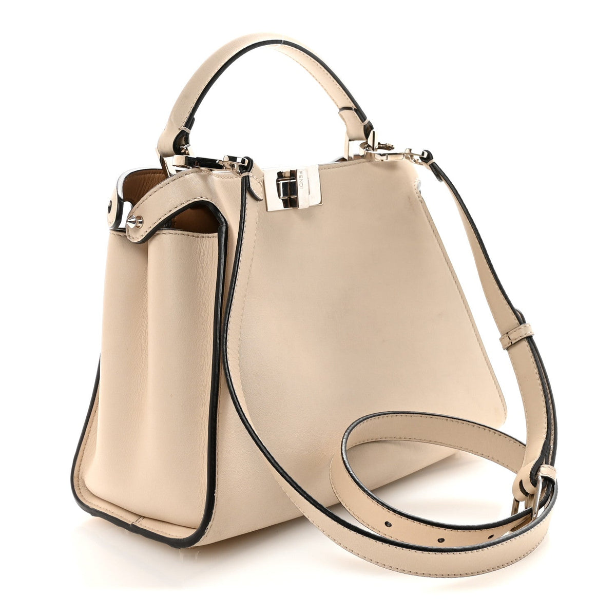 Vitello Tahiti Burro Bi-Color Medium Peekaboo Iconic Essentially Satchel Nuvola Rosa Bourbon